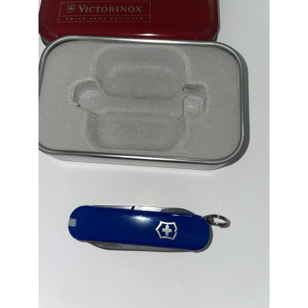 VICTORINOX Swiss Army Knife in Tin Box Cute Little Knife, NEW